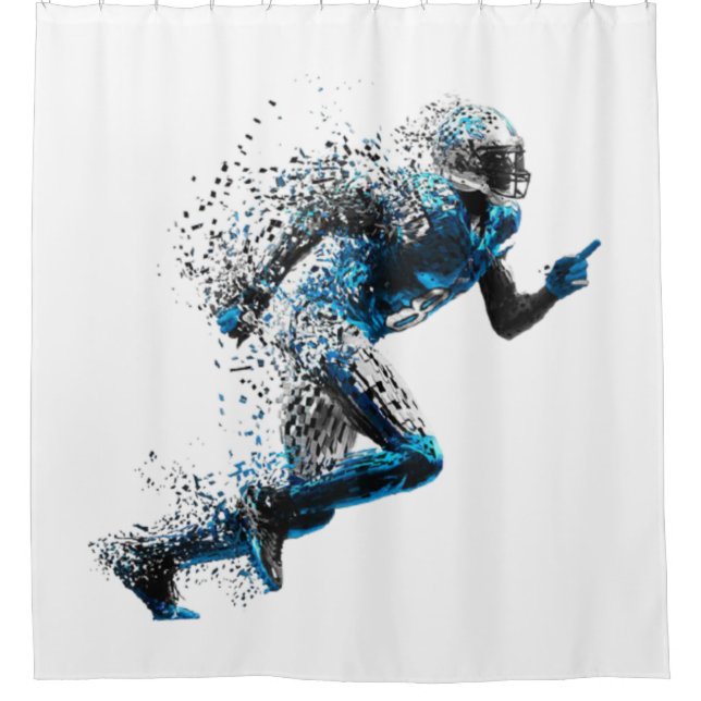Rugby, rugby league, rugby life, rugby player shower curtain (Front)