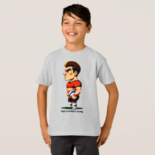 Rugby Scrum Half In Training - Kid's Rugby T-Shirt