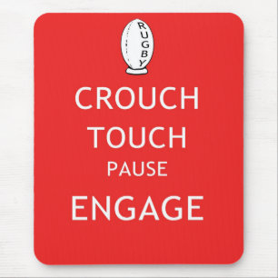 Rugby scrum instructions (old) mouse mat