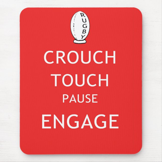 Rugby scrum instructions (old) mouse mat (Front)