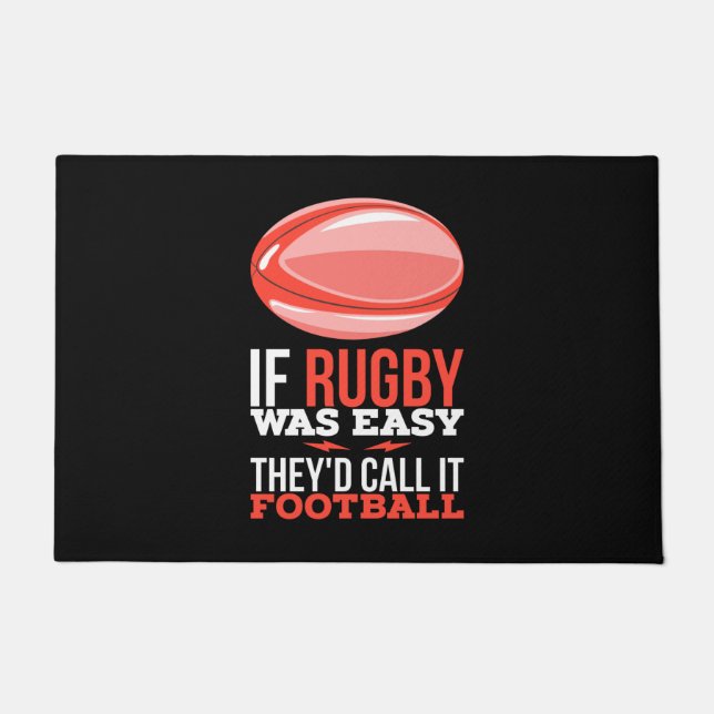 Rugby Sport Gift Doormat (Front)