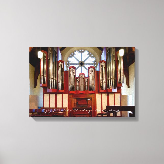 Rugby Street Methodist pipe organ Canvas Print (Front)