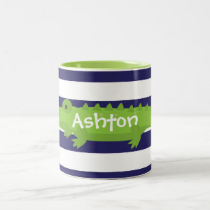 Rugby Stripes Alligator Personalised Mug