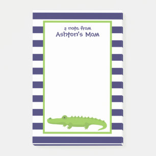 Rugby Stripes Alligator Post-it Notepad