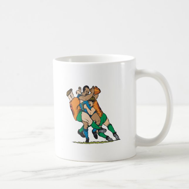 Rugby Tackle 2 Coffee Mug (Right)