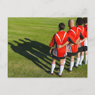 Rugby teammates postcard