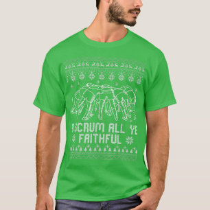 Rugby Ugly Christmas Sweater O Scrum All Ye Faithf