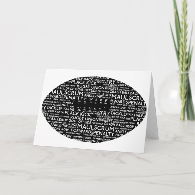 Rugby Union Gifts Holiday Card (Front)