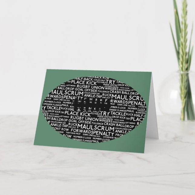 Rugby Union Gifts Holiday Card (Front)