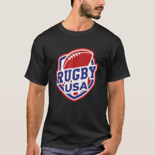 Rugby USA Support the Team Football USA Flag T-Shirt
