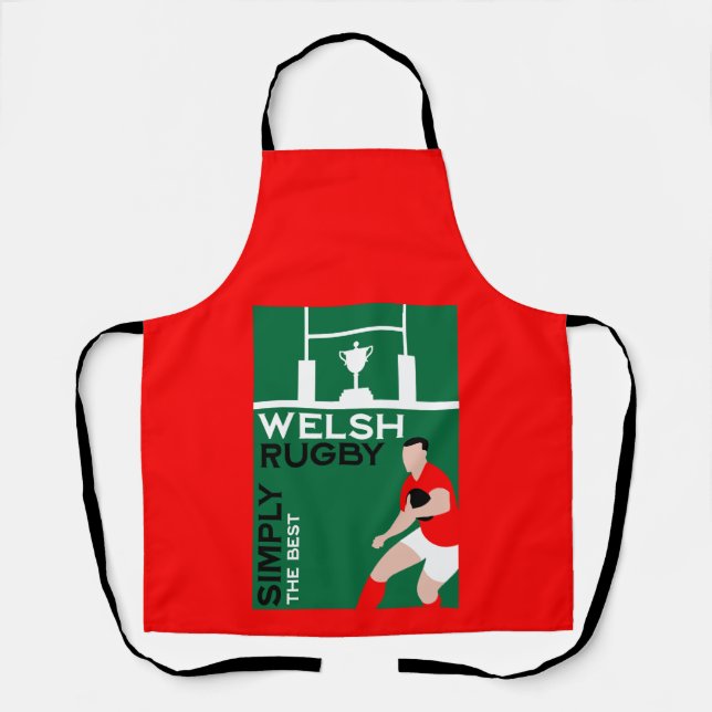 Rugby Wales Fan Art Apron (Front)