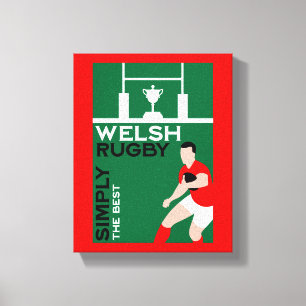 Rugby Wales Fan Art Canvas Print