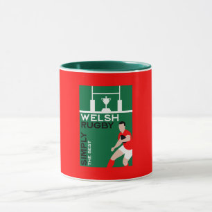Rugby Wales Fan Art Mug