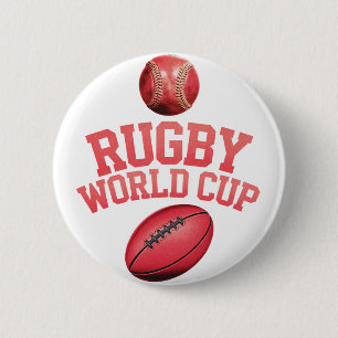 Rugby World Cup Logo with Incorrect Ball Placement 6 Cm Round Badge