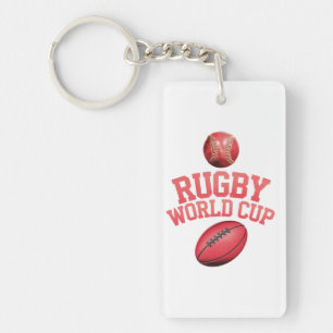 Rugby World Cup Logo with Incorrect Ball Placement Key Ring
