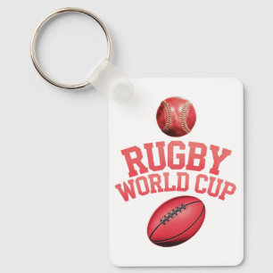 Rugby World Cup Logo with Incorrect Ball Placement Key Ring