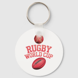 Rugby World Cup Logo with Incorrect Ball Placement Key Ring