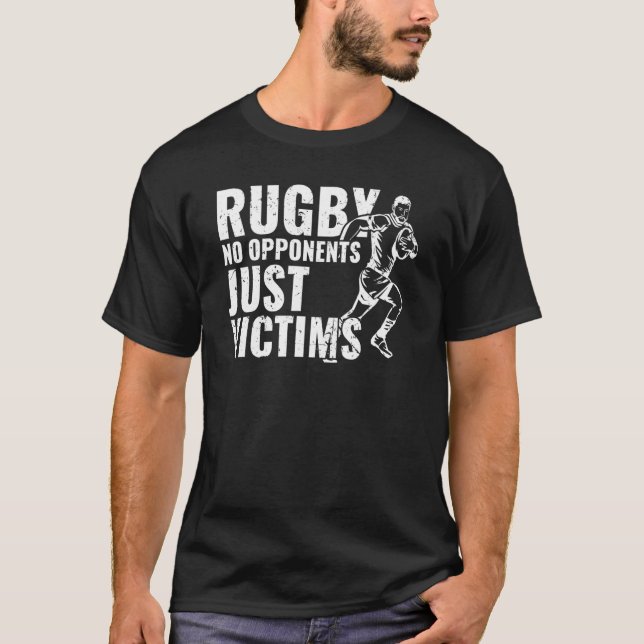Rugbys   Rugby No Opponents Just Victims Rugger Le T-Shirt (Front)