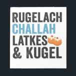 Rugelach Challah Latke & Kugel Funny Hanukkah Food Notepad<br><div class="desc">funny, hanukkah, food, jewish, jews, challah, latke, gift, rugelach, birthday</div>