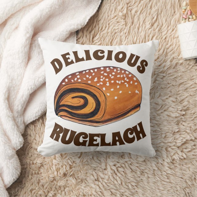 Rugelach Jewish Polish Crescent Roll Pastry Bakery Cushion (Blanket)