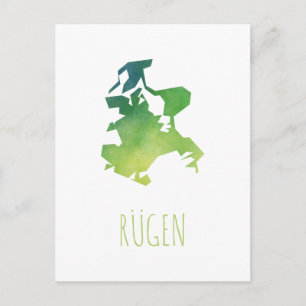 Rügen Map Postcard