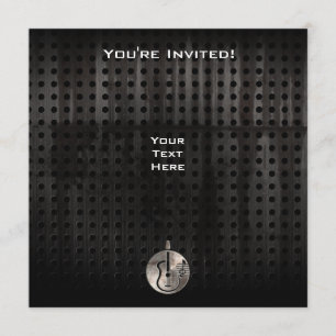 Rugged Acoustic Guitar Invitation