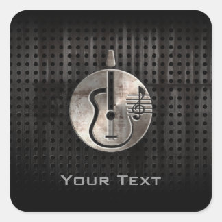 Rugged Acoustic Guitar Square Sticker