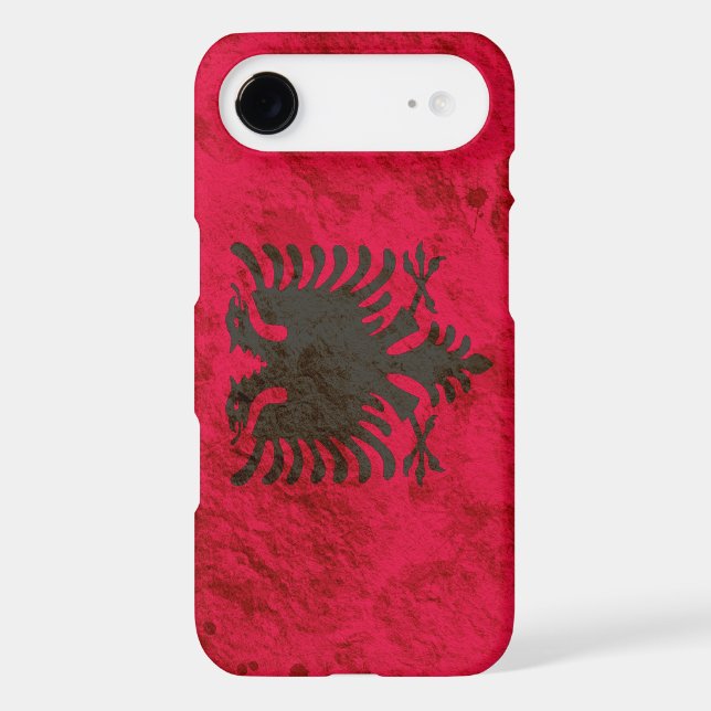 Rugged Albanian Flag Case-Mate iPhone Case (Back)