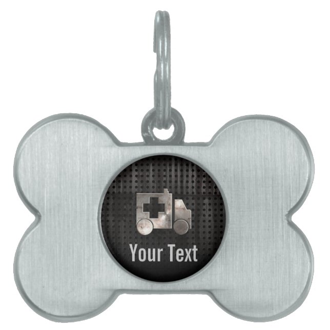 Rugged Ambulance Pet ID Tag (Front)
