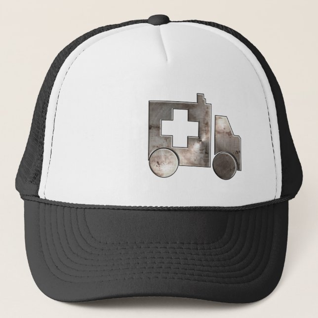 Rugged Ambulance Trucker Hat (Front)
