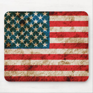 Rugged American Flag Mouse Mat