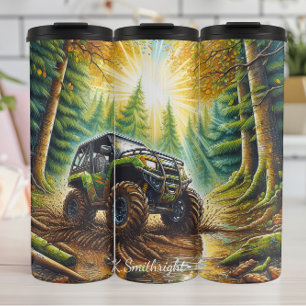 Rugged ATV Mudding Forest Adventure Thermal Tumbler