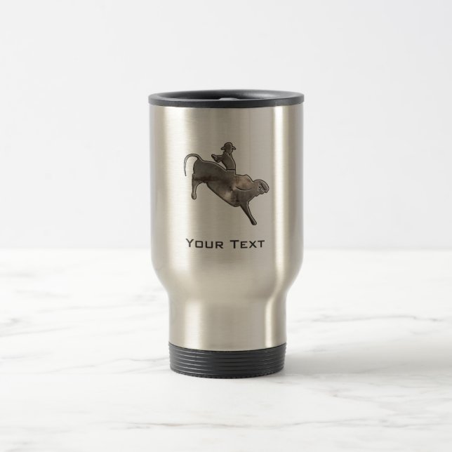 Rugged Bull Rider Travel Mug (Center)