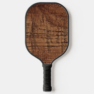Rugged Chestnut Oak Wood Grain Look Pickleball Paddle