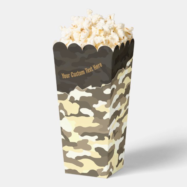 Rugged Desert Camouflage Personalised Favour Box (Popped)