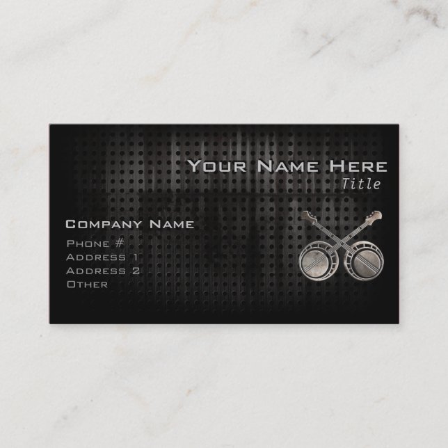 Rugged Duelling Banjos Business Card (Front)