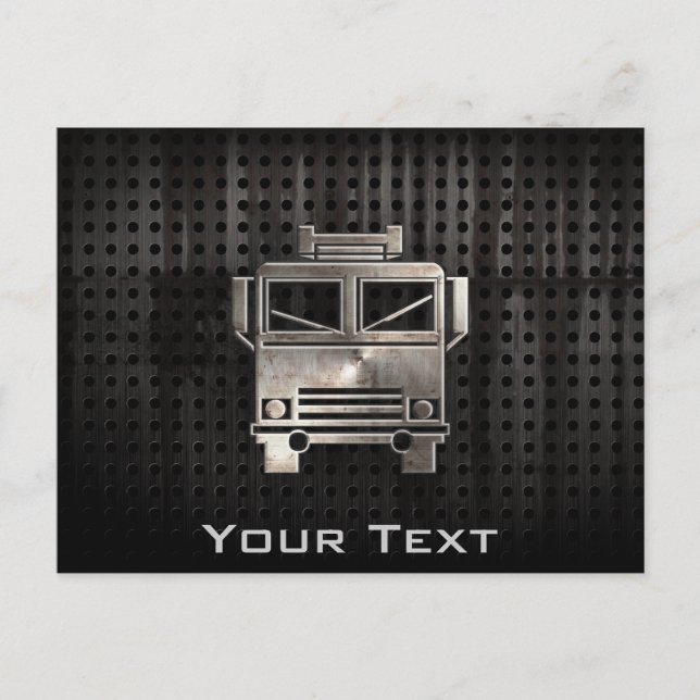 Rugged Fire Truck Postcard (Front)