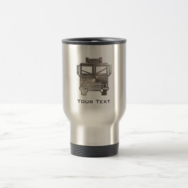Rugged Fire Truck Travel Mug (Center)