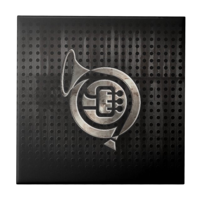 Rugged French Horn Tile (Front)