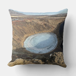 Rugged Icelandic Nature Landscape Throw Pillow
