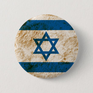 Rugged Israeli Flag 6 Cm Round Badge