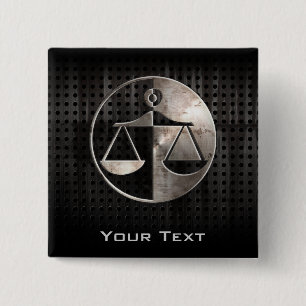 Rugged Justice Scales 15 Cm Square Badge