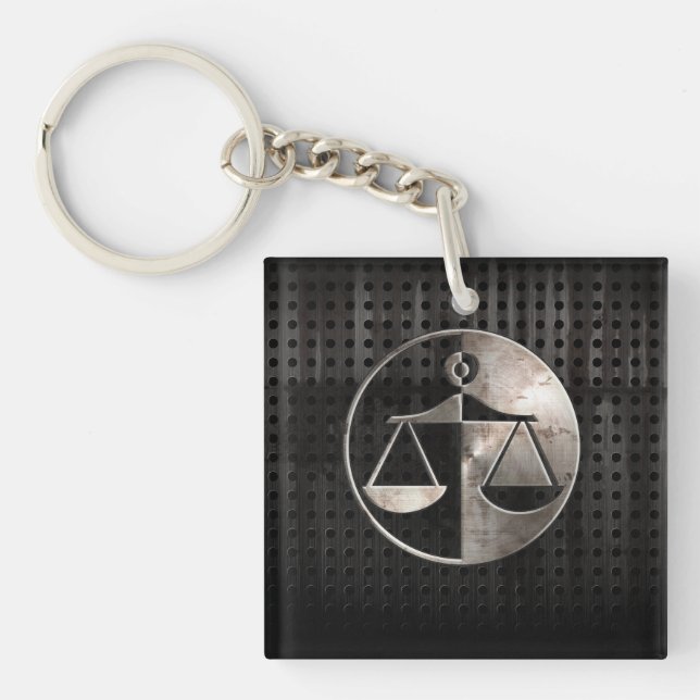 Rugged Justice Scales Key Ring (Front)