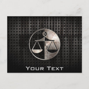 Rugged Justice Scales Postcard