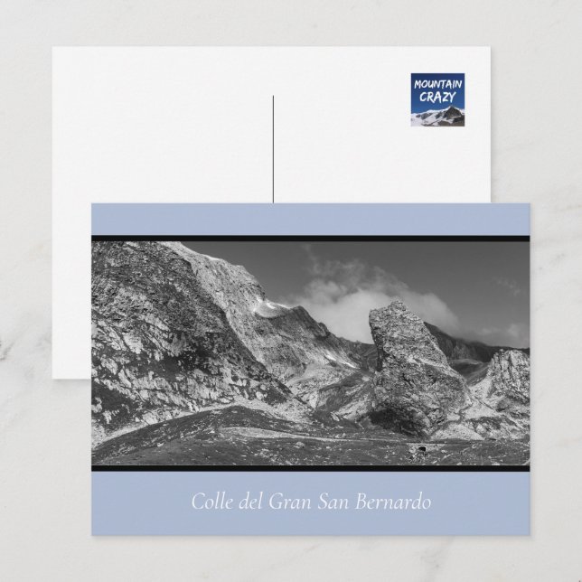 Rugged Landscape Gran San Bernardo  Postcard (Front/Back)
