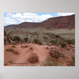 Rugged Landscape in Arches National Park Poster