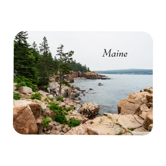 Rugged Maine coast in Acadia National Park Magnet (Horizontal)