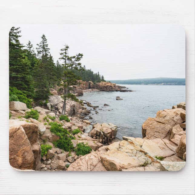 Rugged Maine coast in Acadia National Park Mouse Mat (Front)