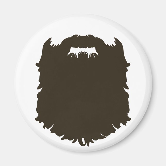 Rugged manly beard magnet (Front)