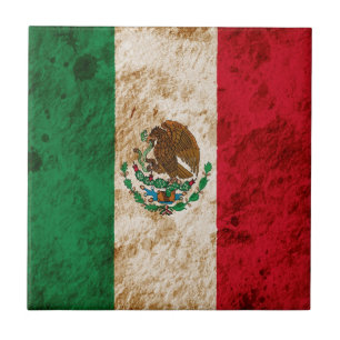 Rugged Mexican Flag Tile
